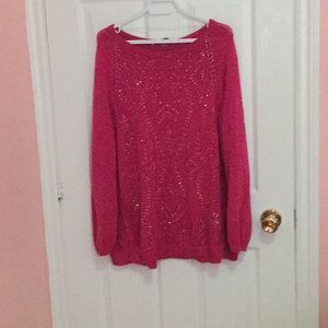 Pink sparkly sweater